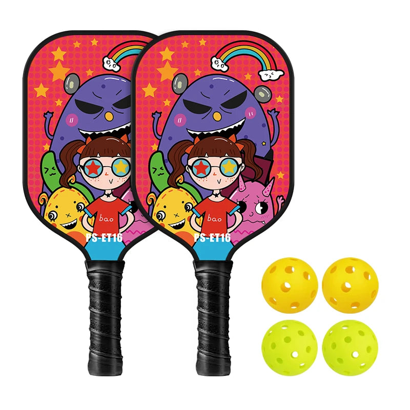 Raquette de Pickleball Enfant – Motif Cartoon
