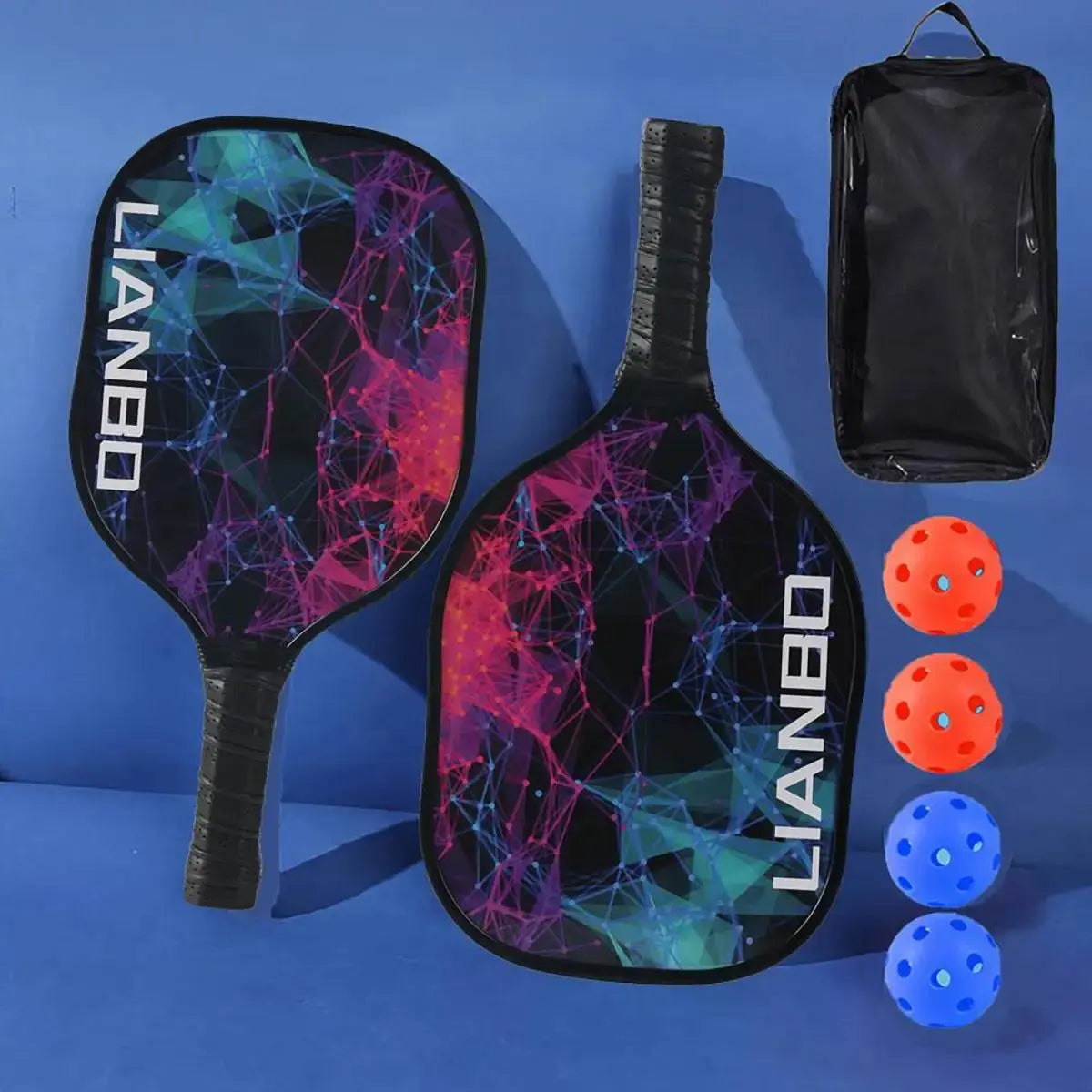 Kit Pickleball de 2 raquettes design et 4 balles