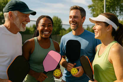 Kit Pickleball de 2 raquettes design et 4 balles