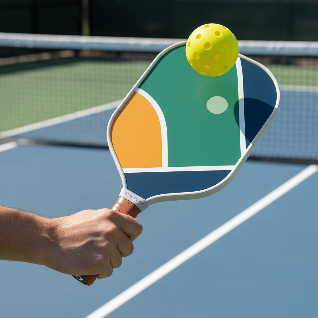 Raquette avec balle au-dessus