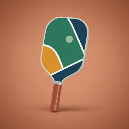 Raquette sur fond terracotta